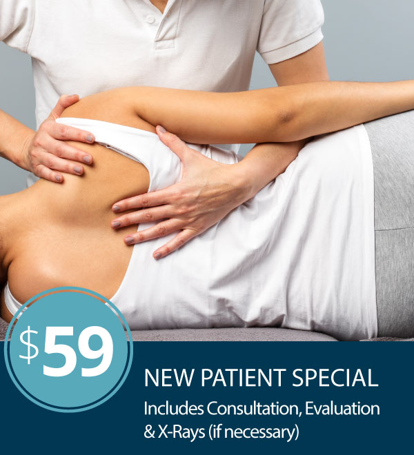 Patient consultation with chiropractor