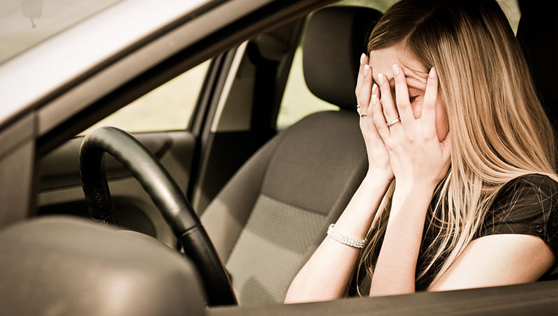 Woman scared to drive after an auto accident